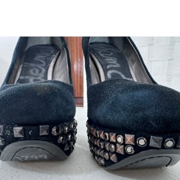 "SAM EDELMAN" Platform Studded Heels,Velvet,SZ 7M, FINAL SALE, SEE PICS!! - Picture 3 of 12